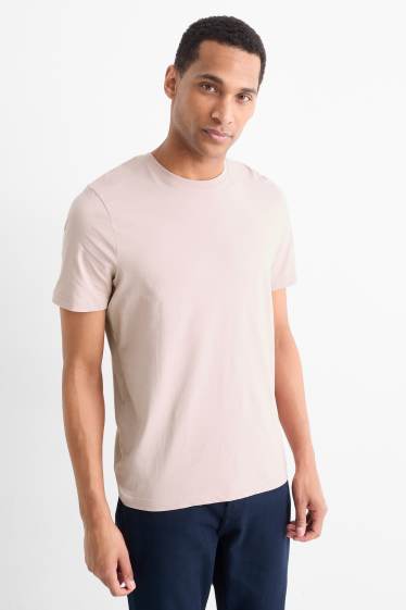 Heren - T-shirt - regular fit - roze