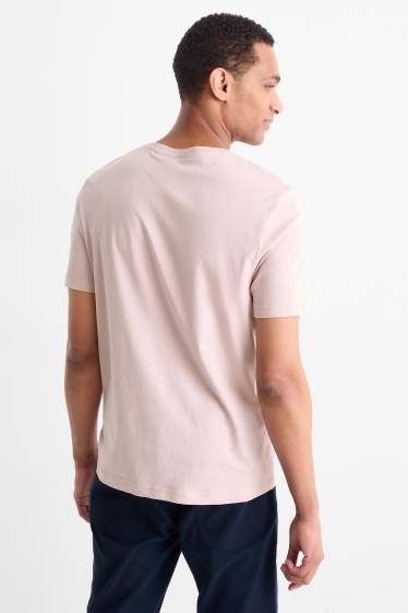 Heren - T-shirt - regular fit - roze
