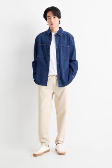 Bărbați - Pantaloni de trening - structurați - bej deschis