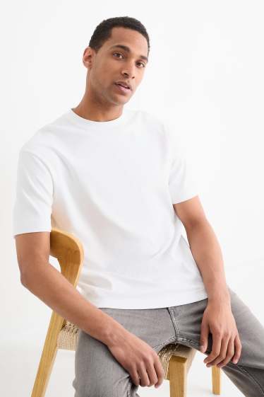 Hommes - Lot de 2 - T-shirts - relaxed fit - noir / blanc