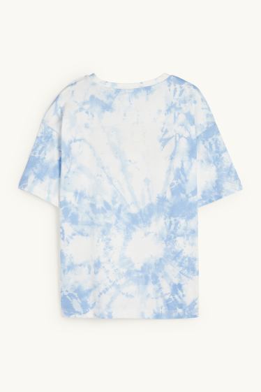 Bambine - Lilo & Stitch - maglia a maniche corte - bianco / azzurro