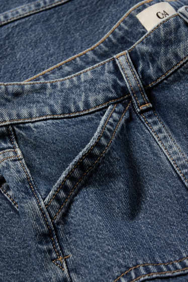Dámské - Wide flared jeans - mid waist - džíny - modré