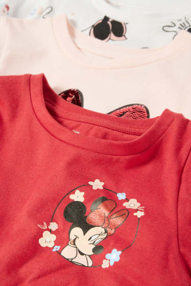 Kinder Mädchen - Multipack 3er - Minnie Maus - Kurzarmshirt - rosa