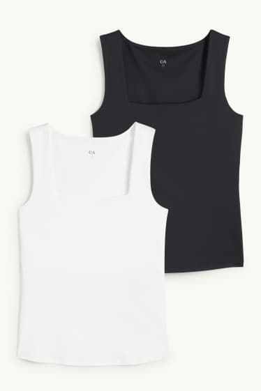 Donna - Confezione da 2 - top - bianco crema