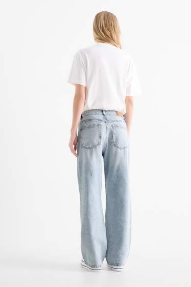 Femmes - Jean baggy - mid waist - jean bleu clair