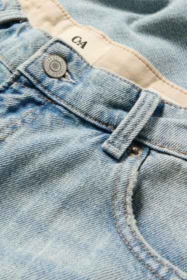 Damen - Loose Flared Jeans - Mid Waist - helljeansblau