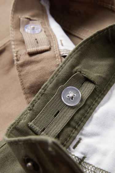 Kinderen: jongens - Set van 2 - slim jeans - donkergroen