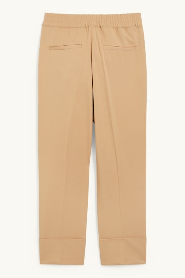 Donna - Pantaloni di stoffa - vita media - tapered fit - beige
