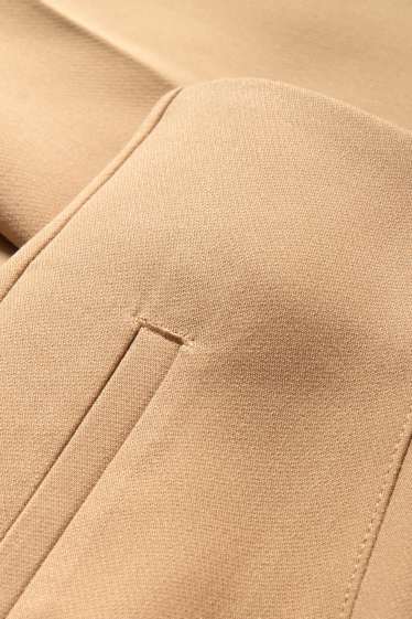 Donna - Pantaloni di stoffa - vita alta - tapered fit - marrone chiaro