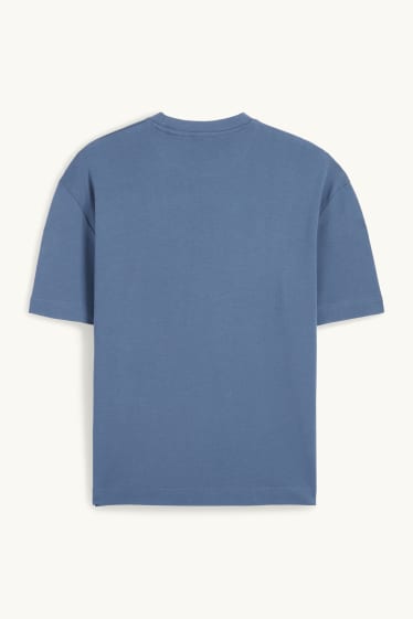 Hommes - T-shirt - regular fit - bleu foncé