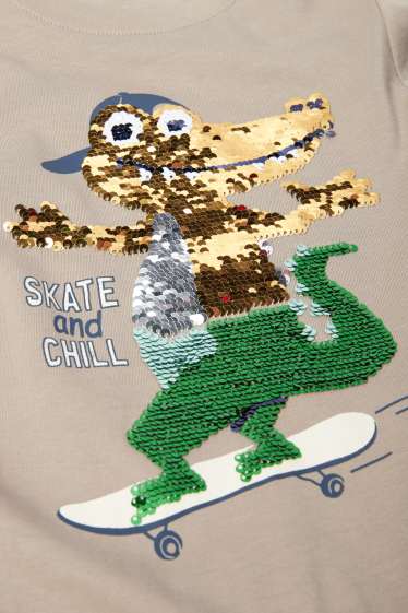 Nen - Paquet de 3 - tauró i cocodril skater - samarreta de màniga curta - blau clar
