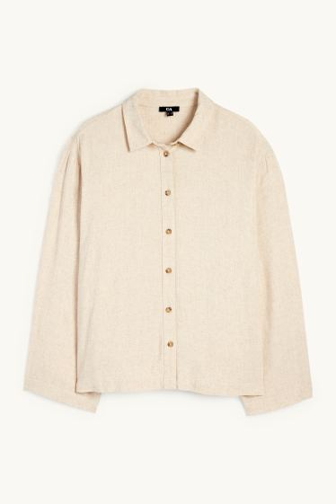 Dames - Blouse - licht beige