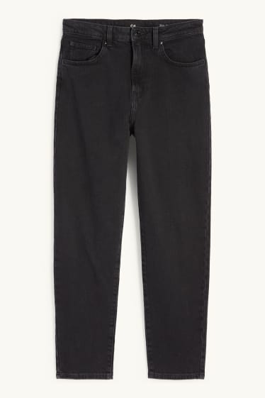 Donna - Mom jeans - vita alta - LYCRA® - nero