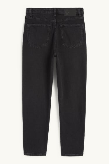 Donna - Mom jeans - vita alta - LYCRA® - nero