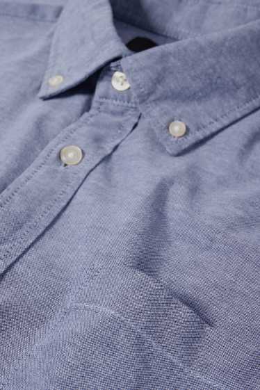 Herren - Hemd - Regular Fit - Button-down - dunkelblau