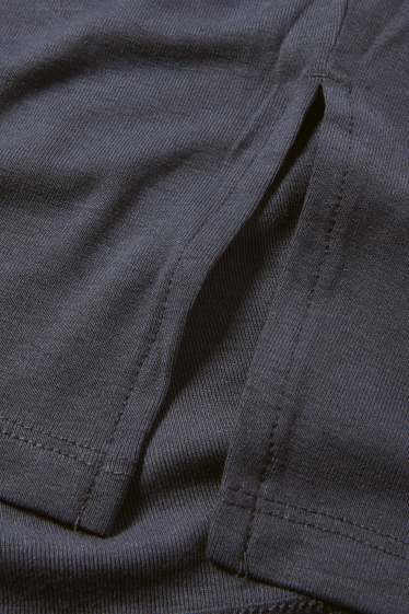 Damen - Basic-Langarmshirt - dunkelgrau