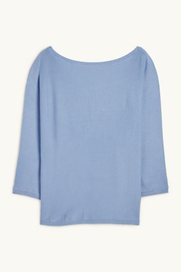 Mujer - Jersey de punto fino - azul claro