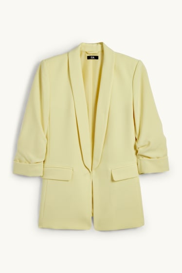 Damen - Business-Blazer - Relaxed Fit - hellgelb