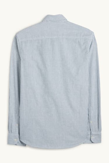 Home - Camisa Oxford - regular fit - button-down - de ratlles - verd menta