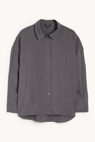 Women - Blouse - dark gray