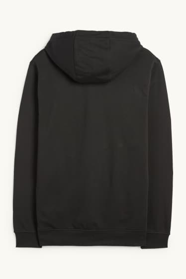 Hommes - Sweat zippé à capuche - noir