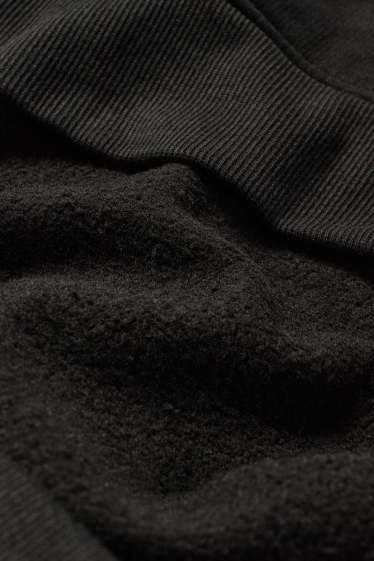 Hommes - Sweat zippé à capuche - noir