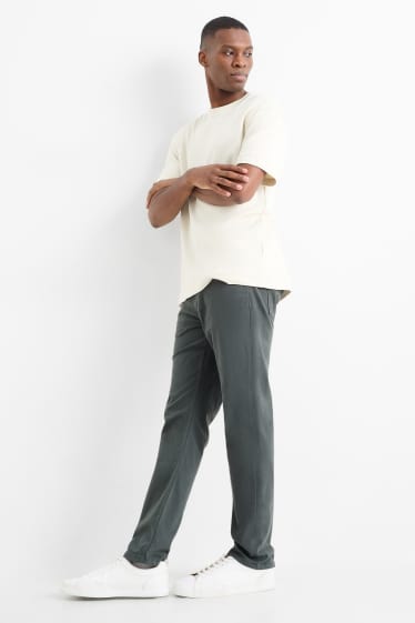 Pánské - Kalhoty - slim fit - Flex - LYCRA® - tmavozelená