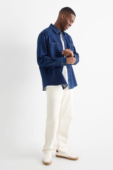 Heren - Regular jeans - crème wit