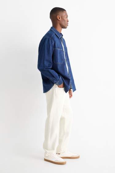 Heren - Regular jeans - crème wit