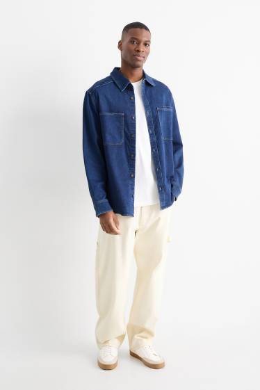 Heren - Relaxed jeans - licht beige