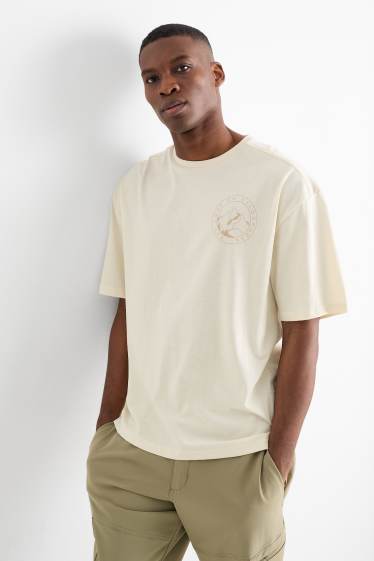 Heren - Sportshirt - regular fit - licht beige