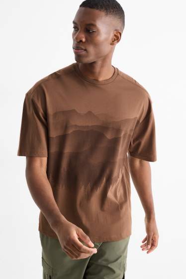 Hommes - Haut de sport - regular fit - marron