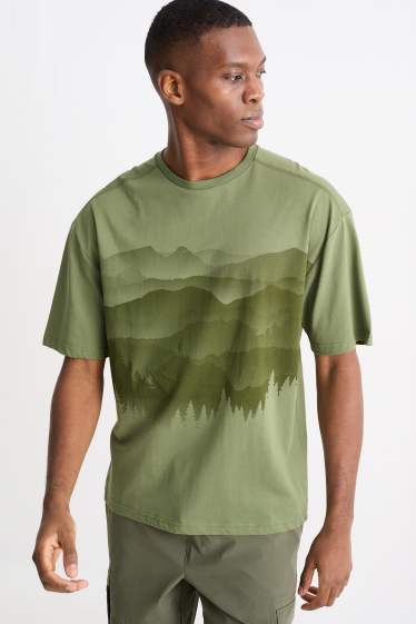 Hommes - Haut de sport - regular fit - vert