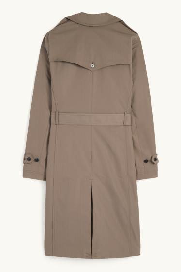 Damen - Trenchcoat - wasserabweisend - braun