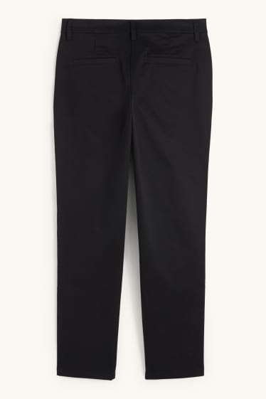 Femmes - Chino - mid waist - tapered fit - noir