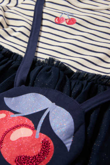 Nena - Cireres - conjunt - vestit i bossa - 2 peces - blau fosc