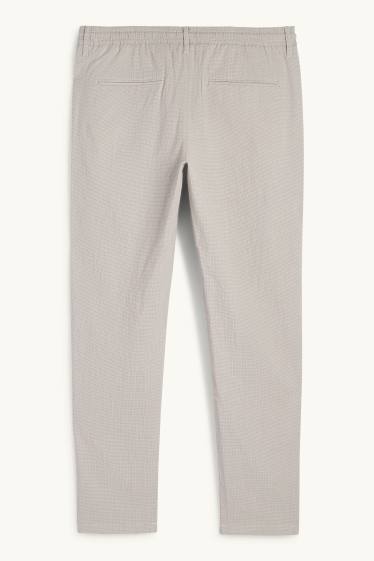 Pánské - Kalhoty chino - tapered fit - strukturované - béžová