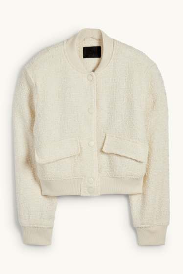 Dámské - Buklé blouson - světle béžová