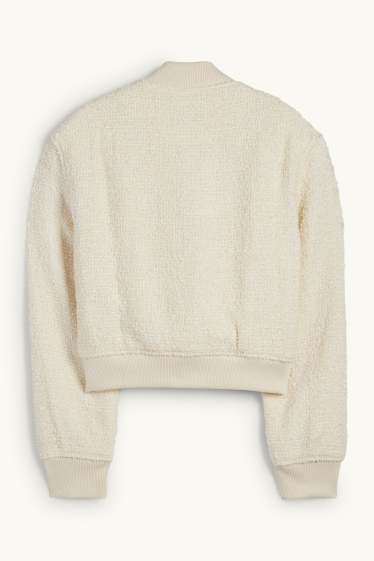 Dámské - Buklé blouson - světle béžová