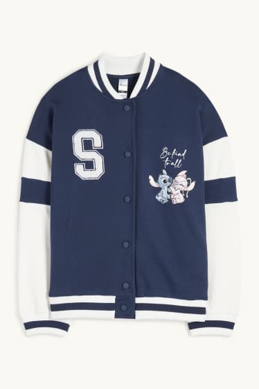 Children Girls - Lilo & Stitch - varsity jacket - dark blue
