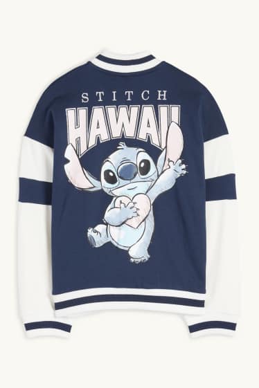 Children Girls - Lilo & Stitch - varsity jacket - dark blue