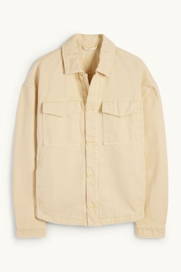 Men - Denim jacket - yellow
