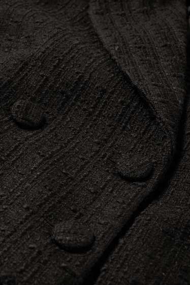 Dámské - Krátká bunda - strukturovaná - černá