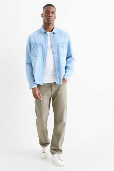 Pánské - Regular jeans - zelená