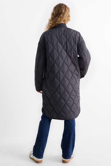 Women - Quilted coat - water-repellent - dark blue