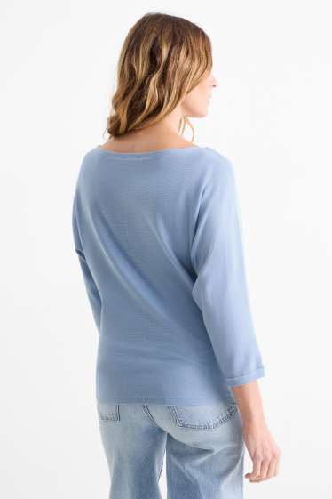Mujer - Jersey de punto fino - azul claro