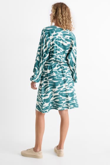 Femmes - Robe en viscose - à motif - vert
