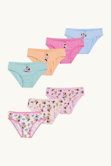 Enfants filles - Lot de 7 - Minnie Mouse - culottes - rose