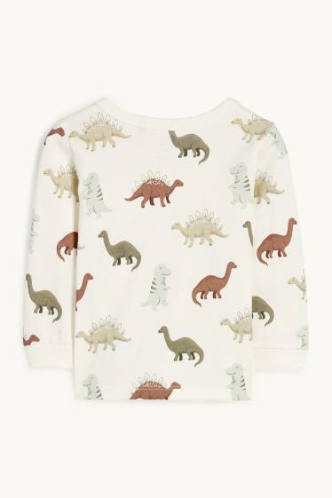Baby Buben - Dino - Baby-Sweatshirt - cremeweiß