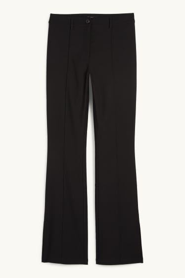 Donna - Pantaloni - vita media - bootcut fit - nero